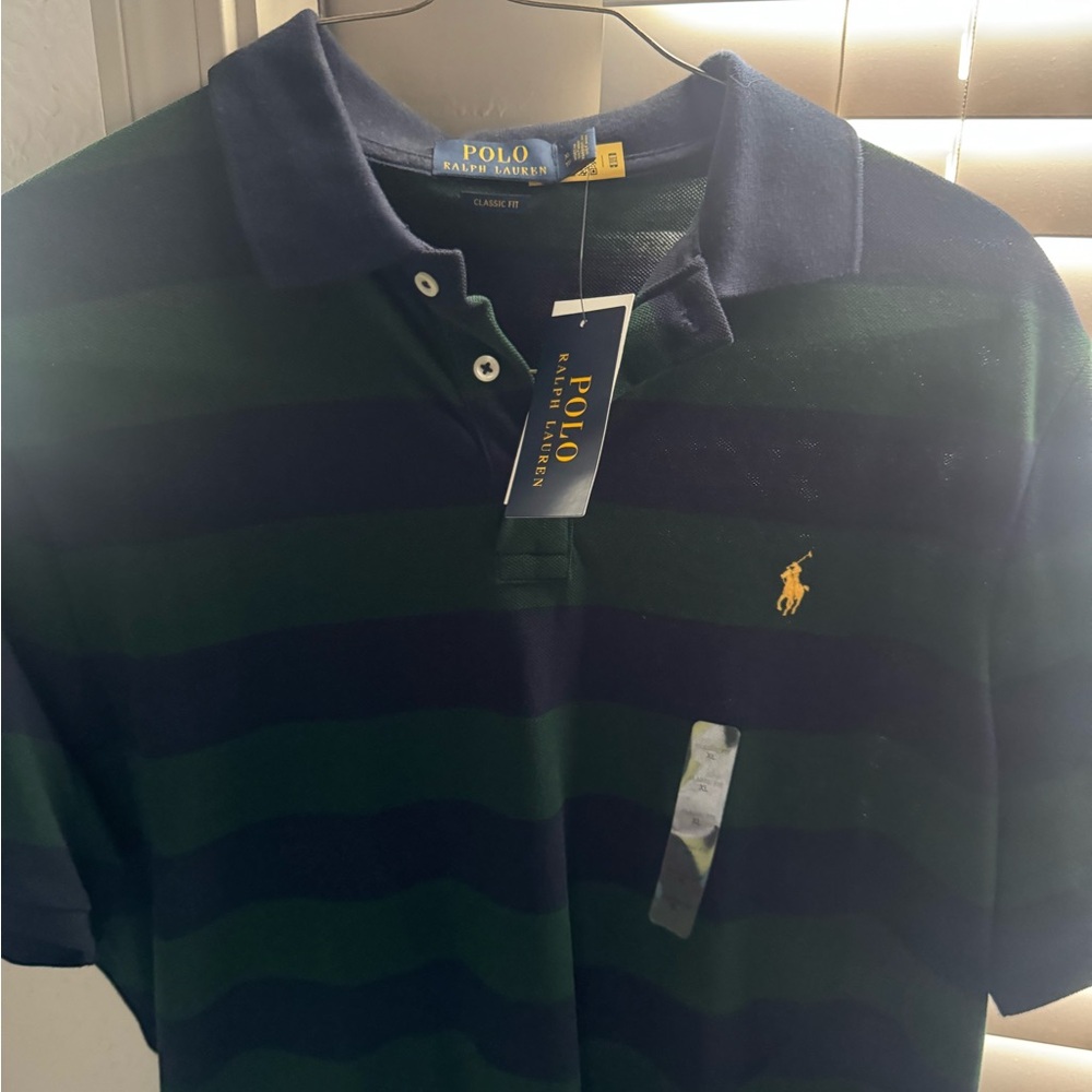 Ralph Lauren Blue and Green Polo Shirt